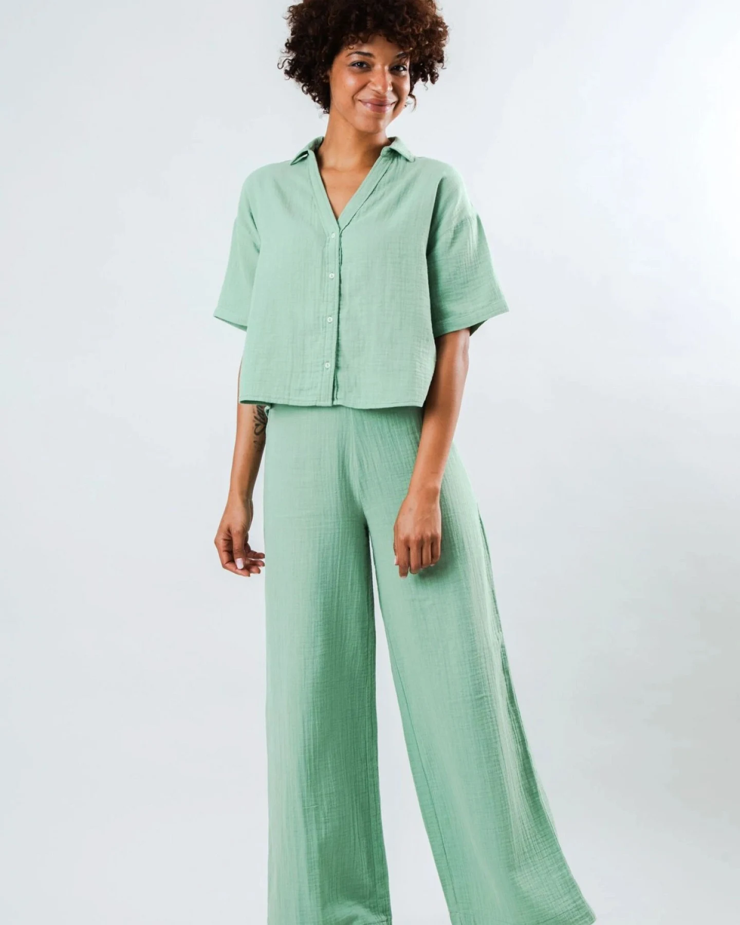 Bluse Bubble Oversize Cropped – Ansicht 2
