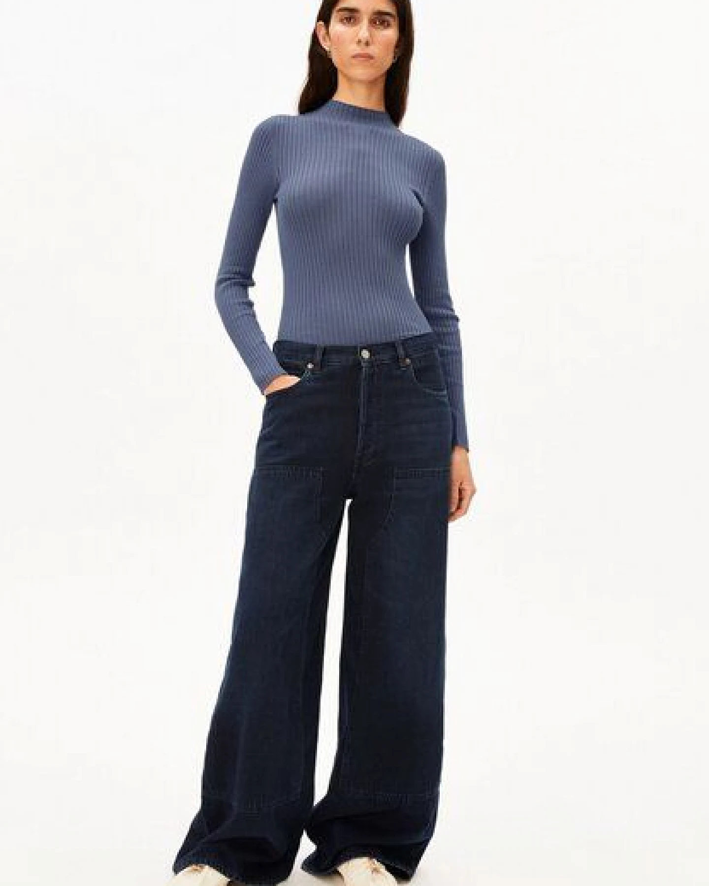 ARMEDANGELS ALAANIA Damen Pullover Slim Fit aus Bio-Baumwolle – Ansicht 4