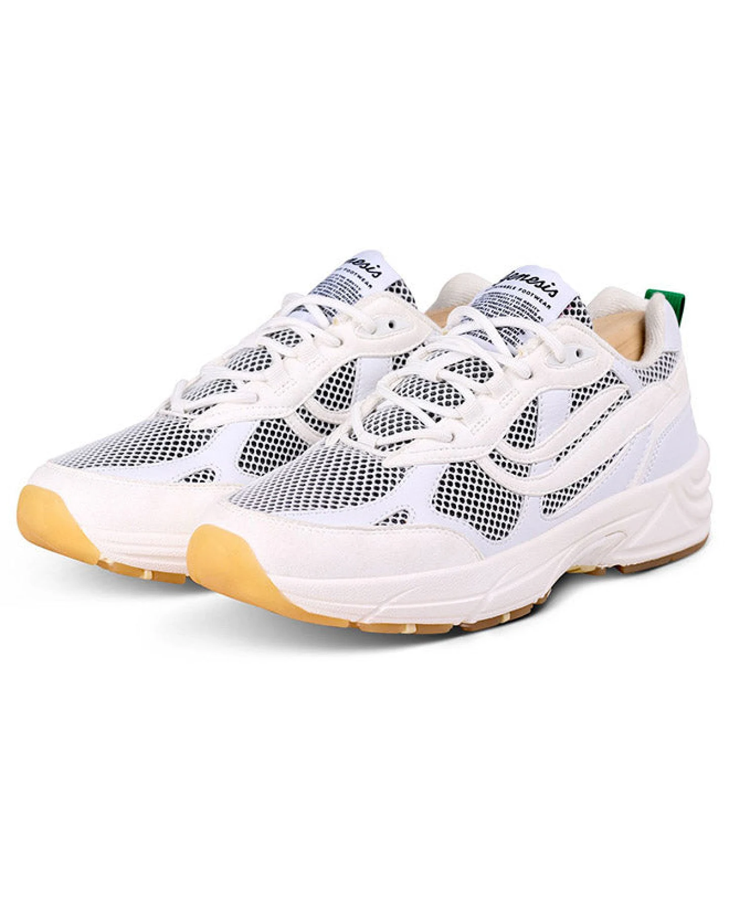 Genesis Herren vegan Sneaker G-Eco 99 Zweifarbig Mesh Weiß – Ansicht 2