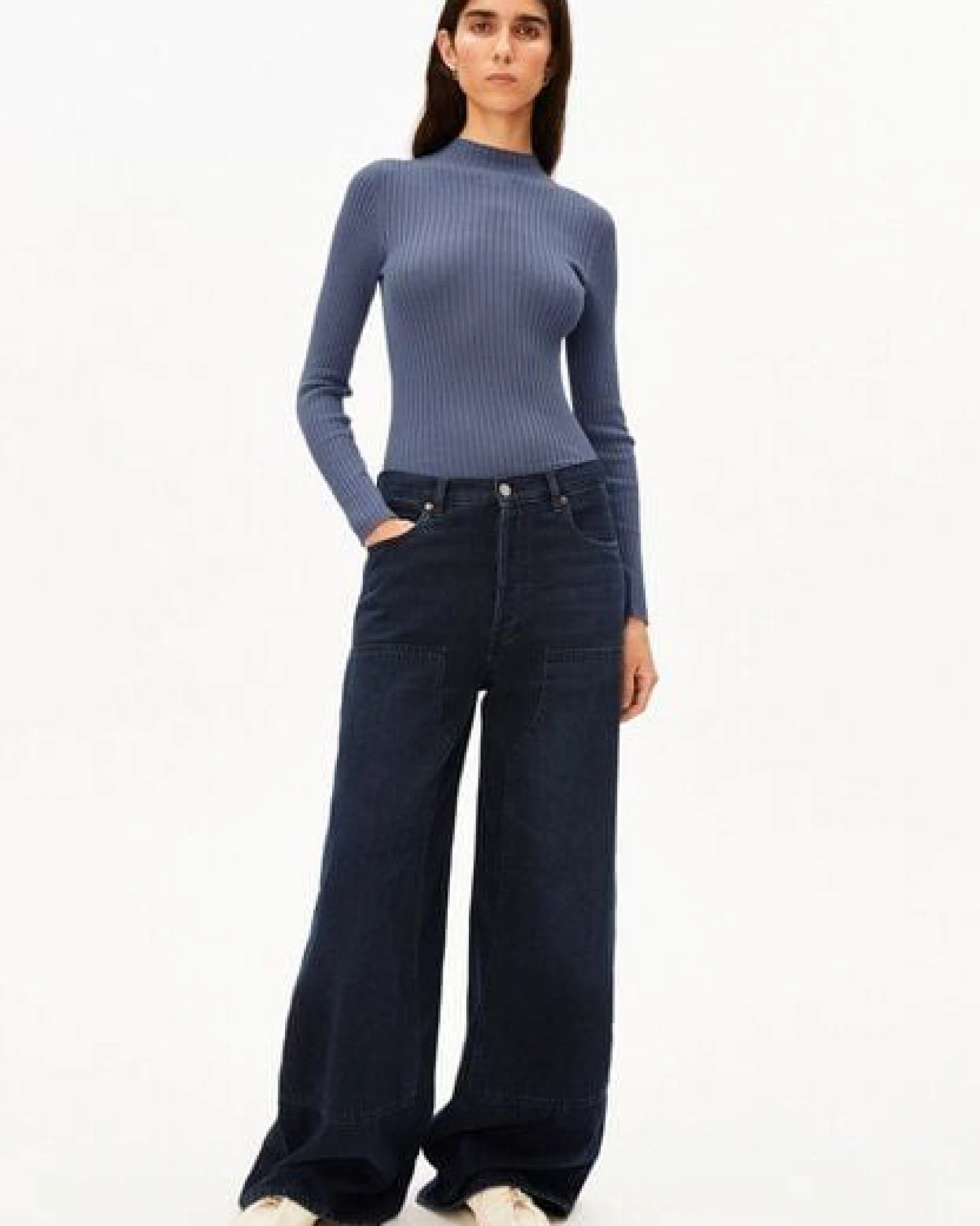 ARMEDANGELS ALAANIA Damen Pullover Slim Fit aus Bio-Baumwolle – Ansicht 4