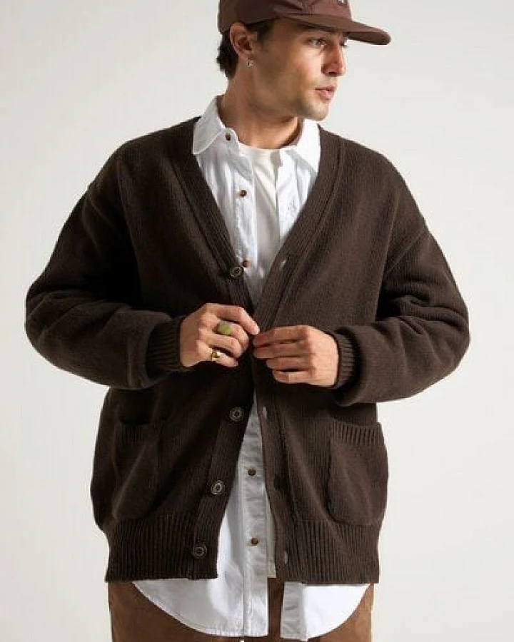 Trendsplant Relleu Cardigan Chocolate