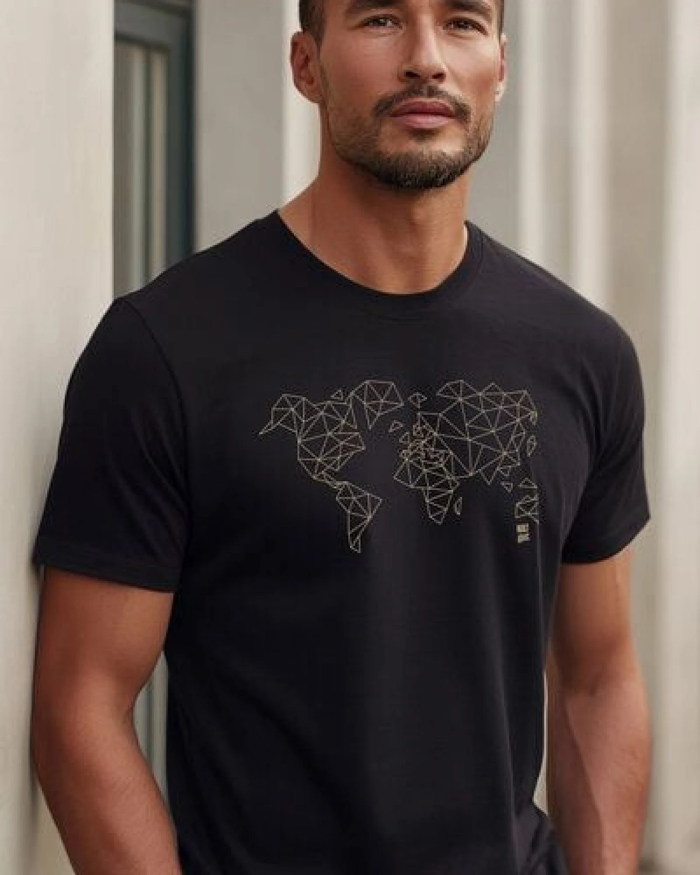Kultgut T-Shirt mit Motiv / Worldmap – Ansicht 2