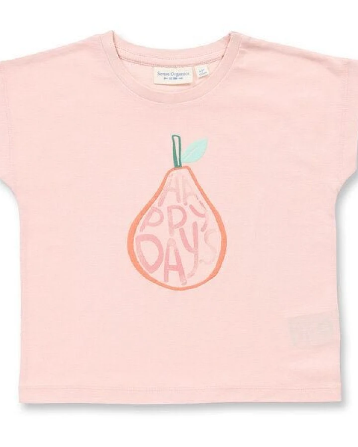 Sense Organics T-Shirt für Mädchen mit Birnendruck, Modell DORA