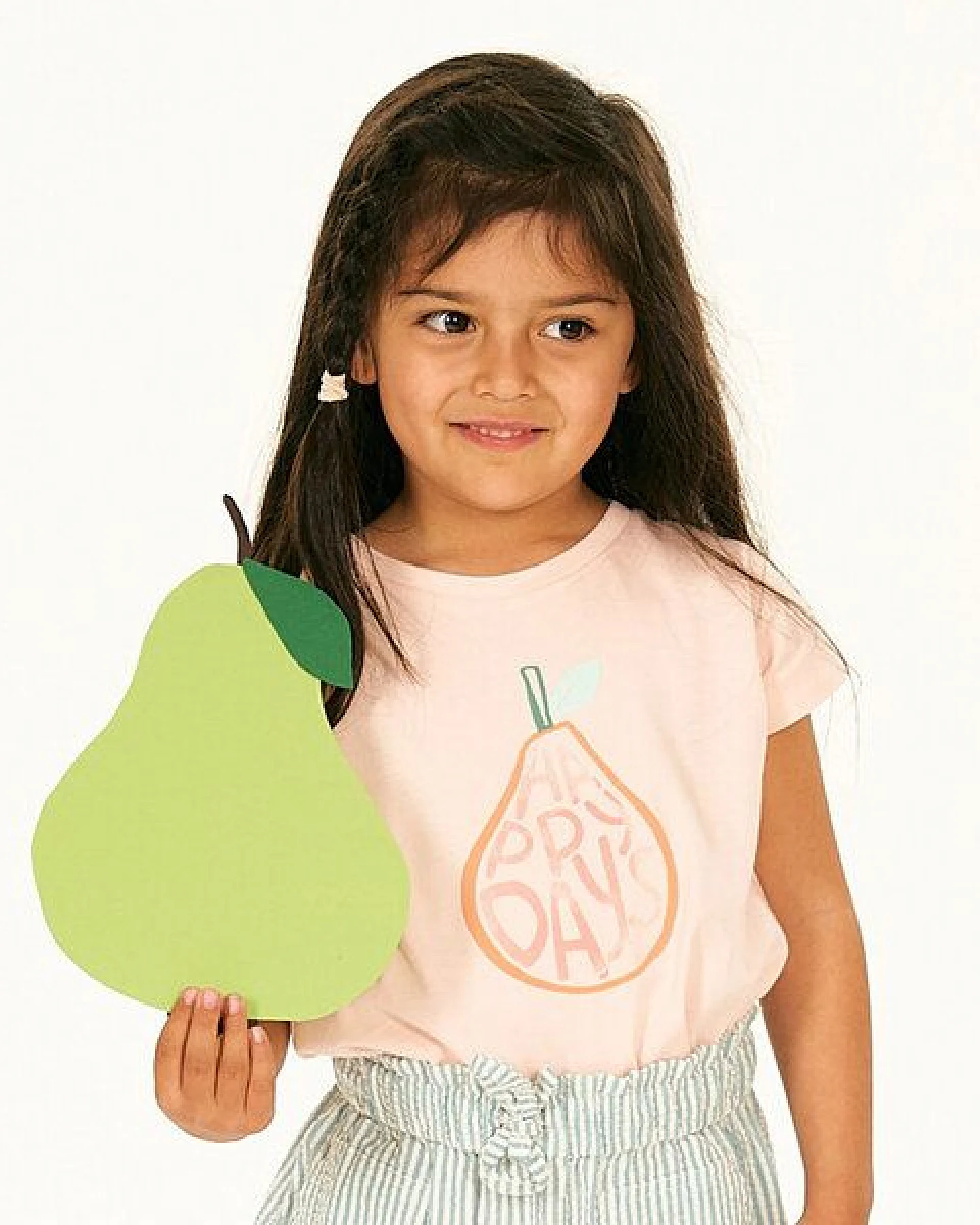 Sense Organics T-Shirt für Mädchen mit Birnendruck, Modell DORA – Ansicht 2
