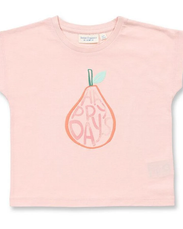 Sense Organics T-Shirt für Mädchen mit Birnendruck, Modell DORA