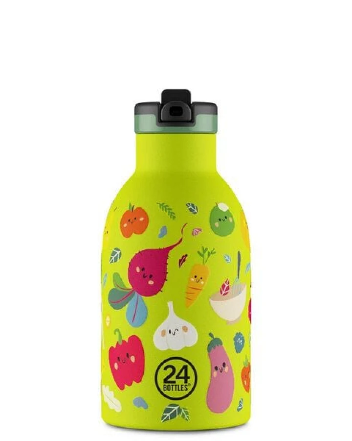 24bottles 0,33l Kids Edelstahl Thermosflasche mit Strohhalm