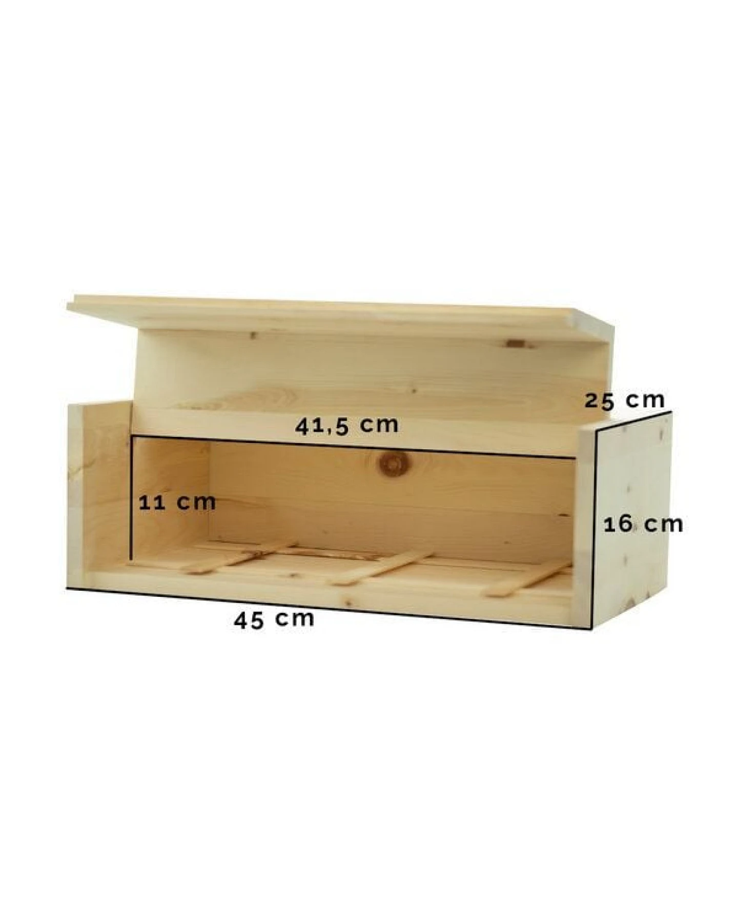 4betterdays Brotkasten aus Zirbenholz mit Zirbenholz-Gitter inkl. Bienenwachstuch – Ansicht 3
