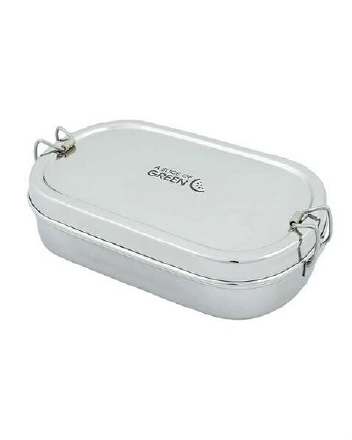 A Slice of Green Edelstahl Lunchbox Oval – inkl. Minibox