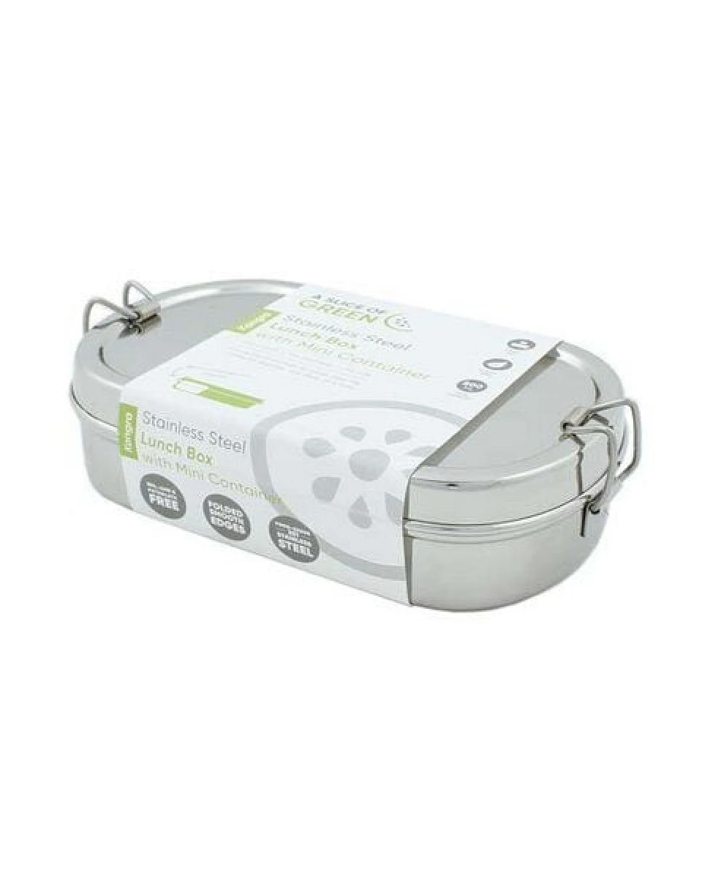 A Slice of Green Edelstahl Lunchbox Oval – inkl. Minibox – Ansicht 2