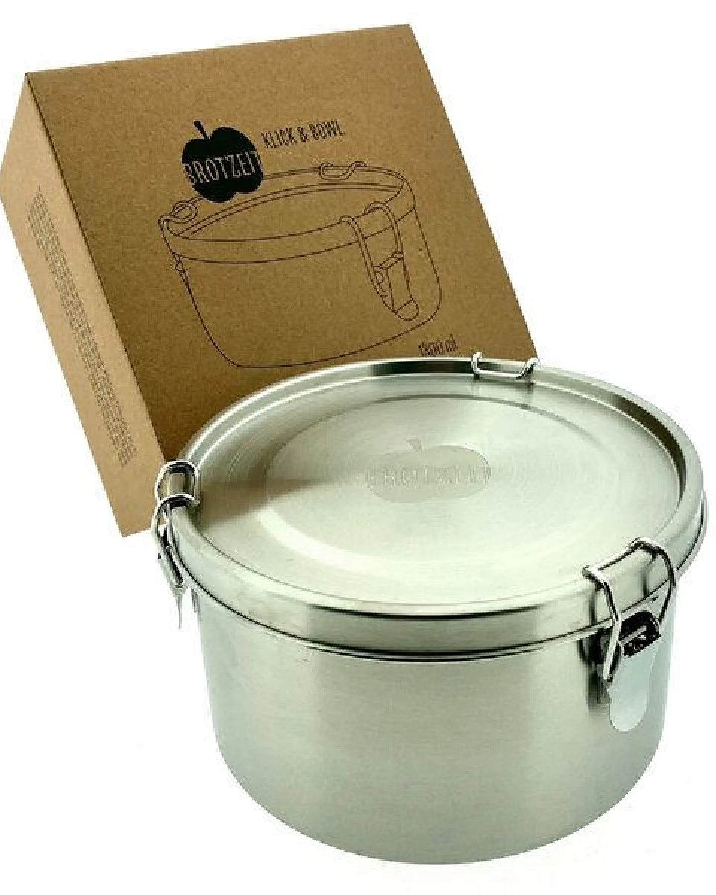 Brotzeit Dichte Edelstahl Lunchbox Click & Bowl, 1800ml – Ansicht 2