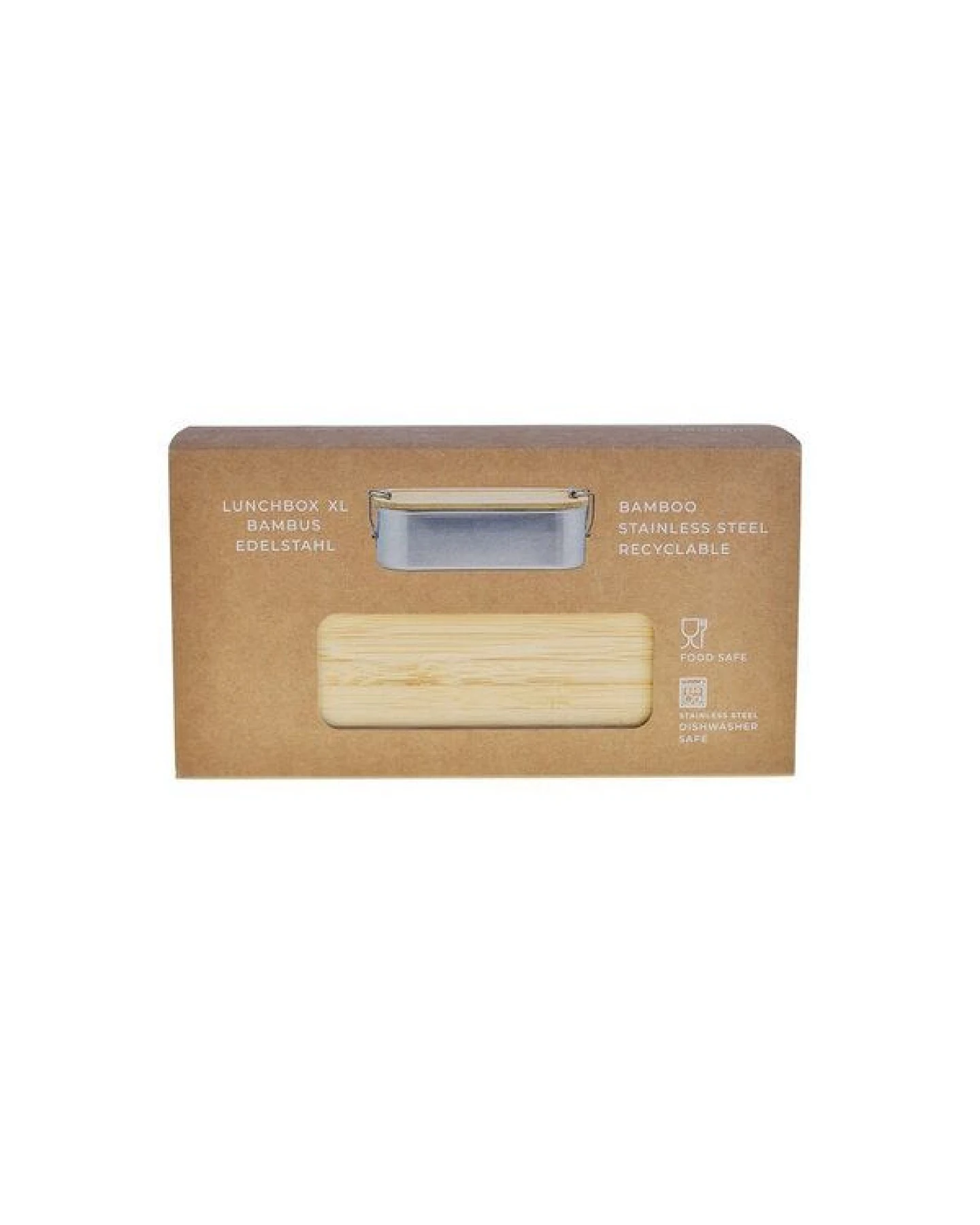 Cameleon Pack XL Edelstahl Lunchbox mit Deckel aus Bambus Holz – Ansicht 3