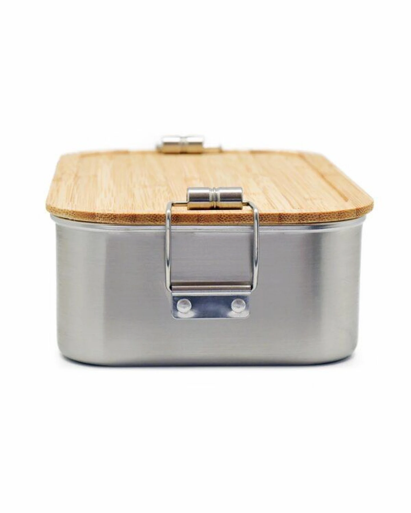 Cameleon Pack XL Edelstahl Lunchbox mit Deckel und Trennsteg aus Bambus Holz – Ansicht 4