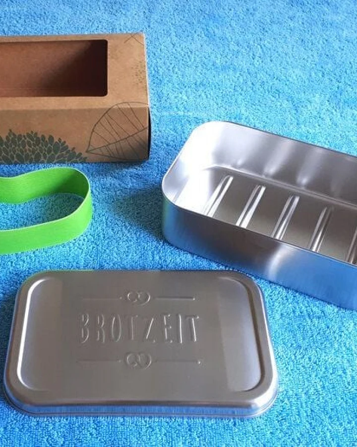 Cameleon Pack XL Edelstahl Lunchbox mit Prägung "BROTZEIT"