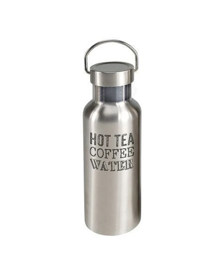 Contento ToGo Edelstahl Trinkflasche 500ml "Hot Tea Coffee Water"