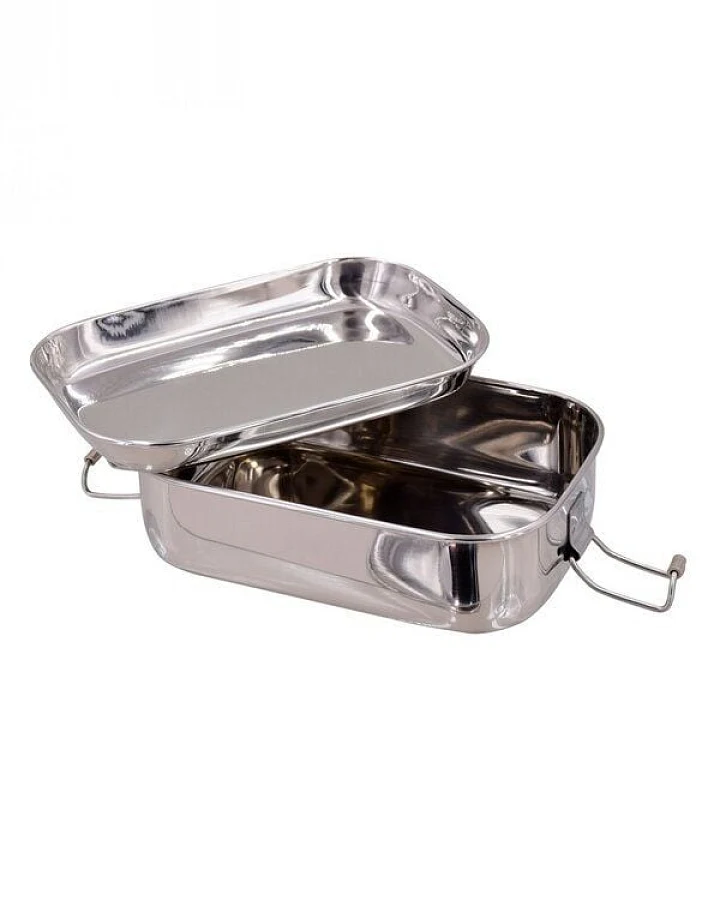 Dora's Dora’s Edelstahl Lunchbox mit Einlagefach (0,5l) – 18 x 12 x 5 cm – Plastikfrei & Flexibel