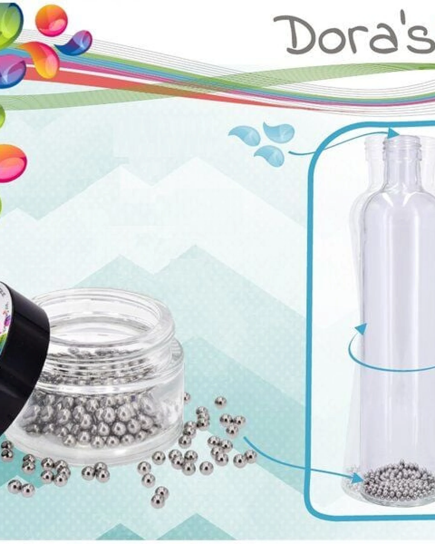 Dora's Dora’s Edelstahl Reinigungskugeln (300 Stk.) – Plastikfreie Reinigung für Karaffen & Flaschen – Ansicht 2