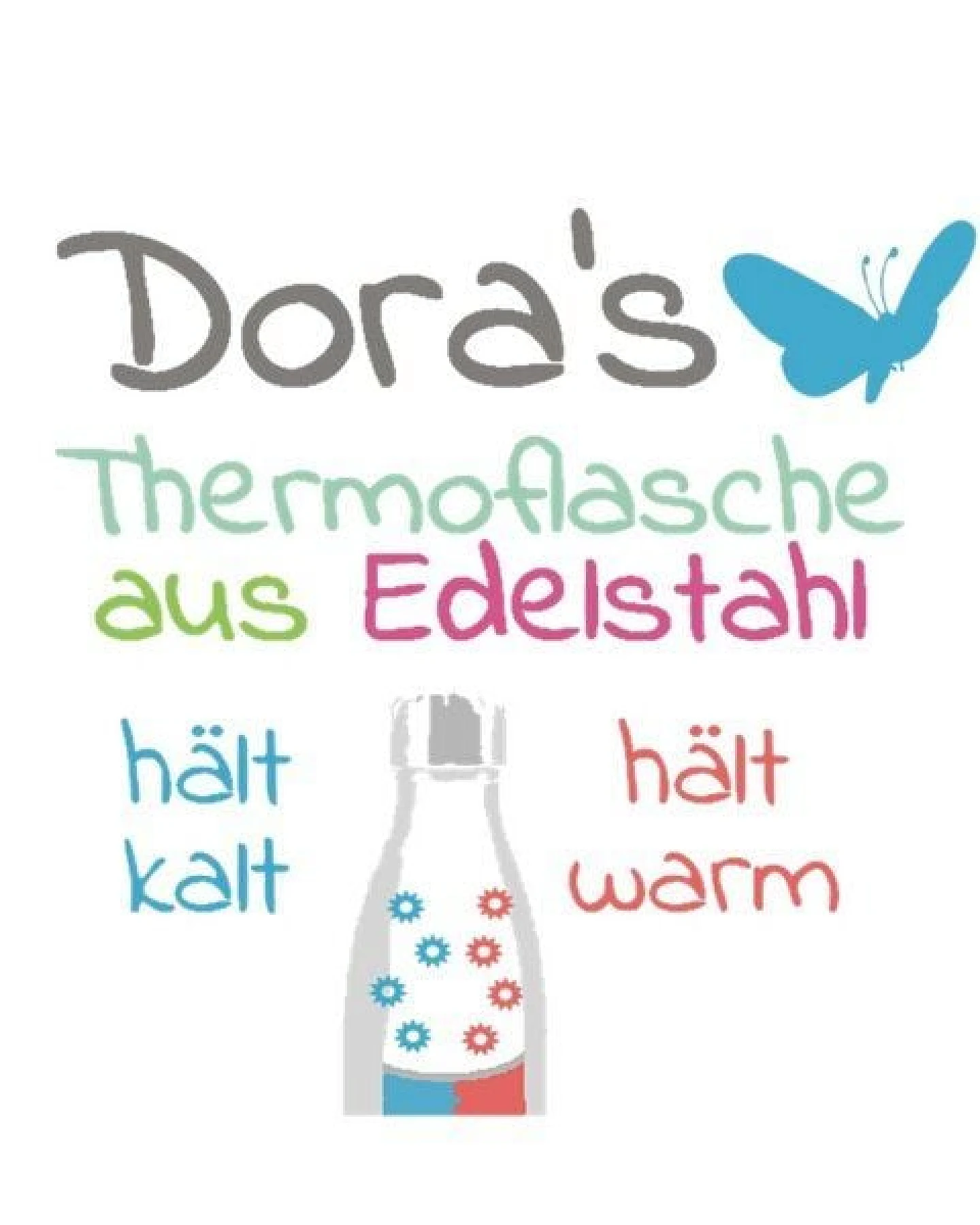 Dora's Dora’s Edelstahl-Thermoflasche "Flamingo" (500ml) – Cooles Design & Doppelwandig – Ansicht 3