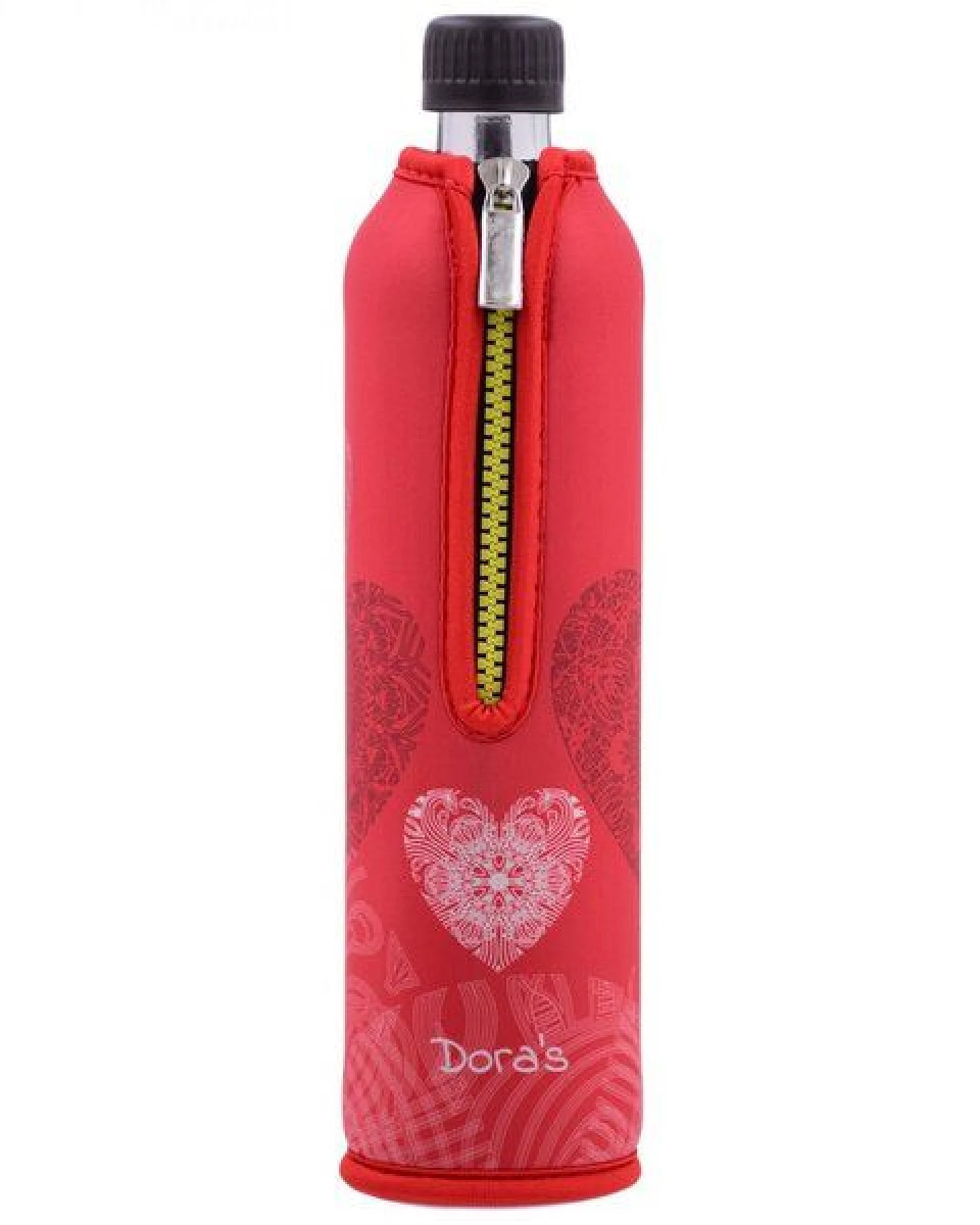 Dora's Dora’s Glas-Trinkflasche mit Motiv-Neoprenhülle (0,5l) – Isoliert & Stylisch – Ansicht 3