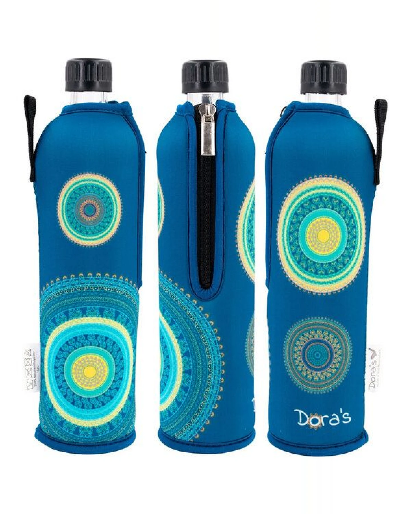 Dora's Dora’s Glas-Trinkflasche mit Neoprenbezug (0,5l) – Isoliert & Stylisch – Ansicht 3