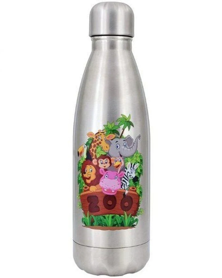 Dora's Dora’s Kinder-Thermoflasche "Zoo" (350ml) – Edelstahl & Vakuumisoliert