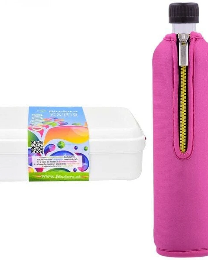 Dora's Dora’s Reise-Set für unterwegs – Glasflasche (0,5l) + Lunchbox