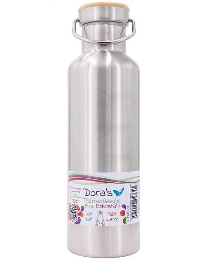 Dora's Dora’s Retro-Thermosflasche (0,5l) – Doppelwandiger Edelstahl