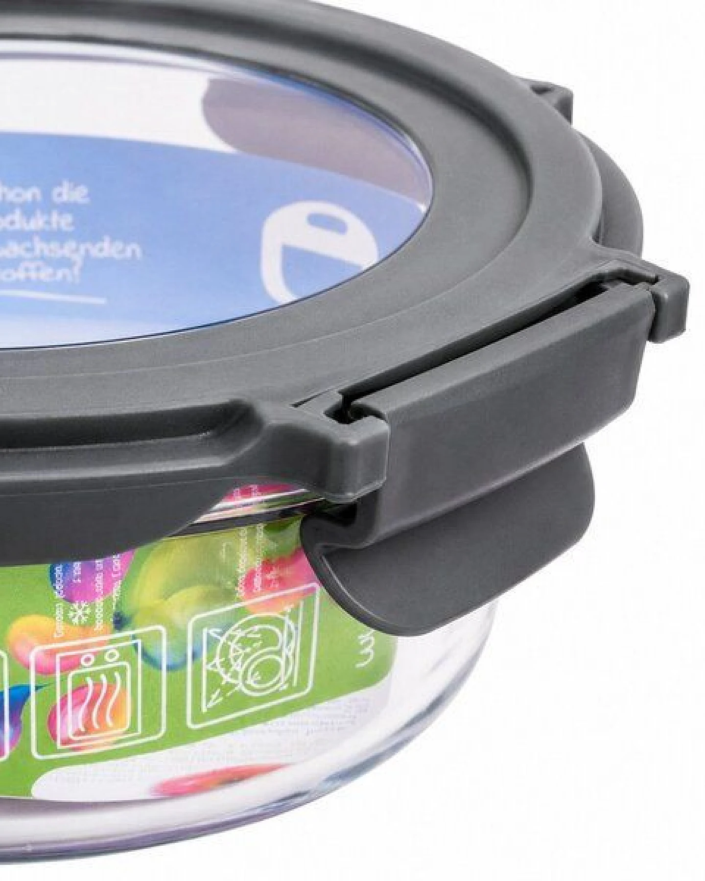 Dora's Dora’s Runde Glas-Frischhaltedose (0,5l) – Mit Glasdeckel & Klickverschluss – Ofenfest & Auslaufsicher – Ansicht 3