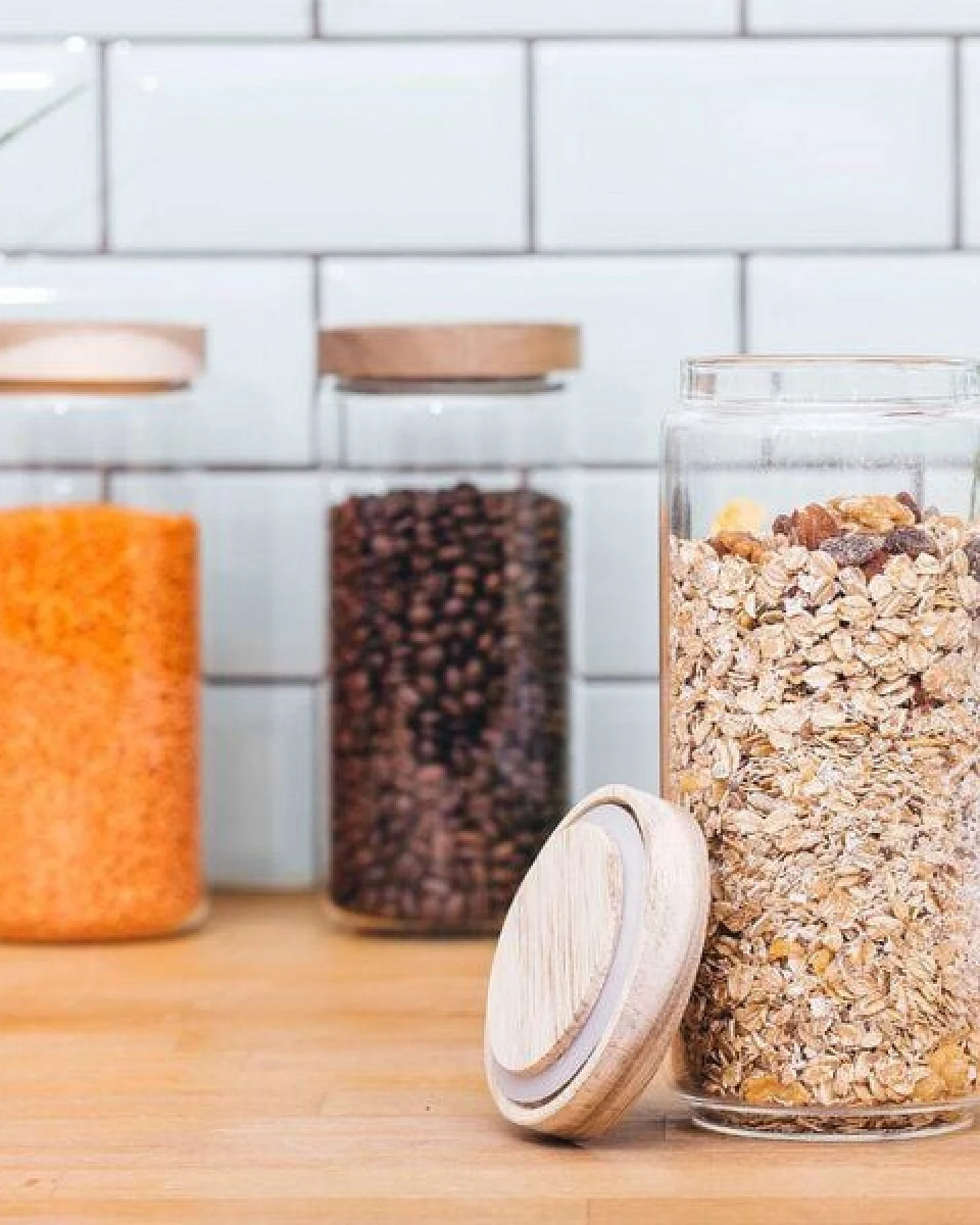 Econovo Vorratsgläser mit Holzdecke – Ansicht 2