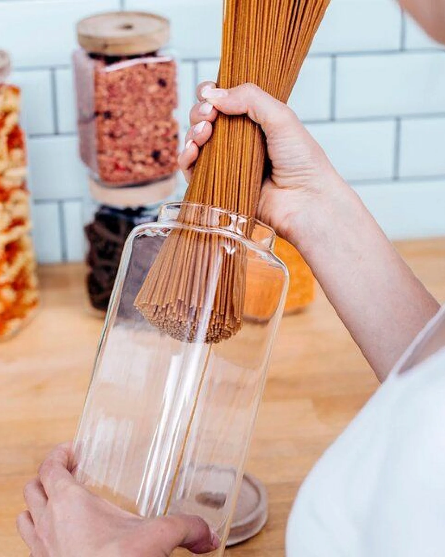 Econovo Vorratsgläser mit Holzdeckel – Ansicht 3