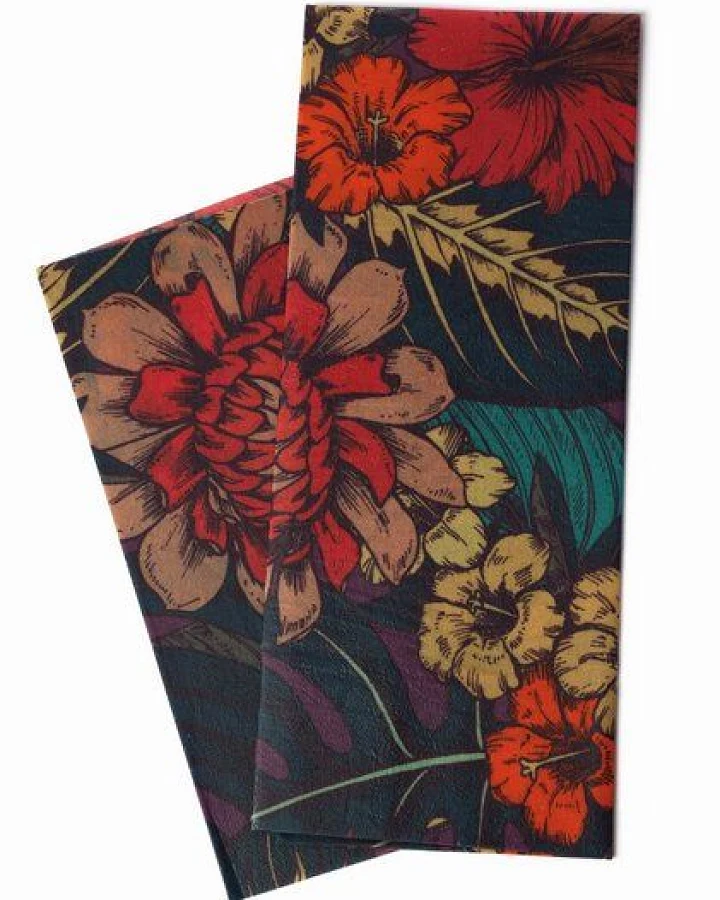 El Puente Bienenwachstücher "Blüten", 2er-Set