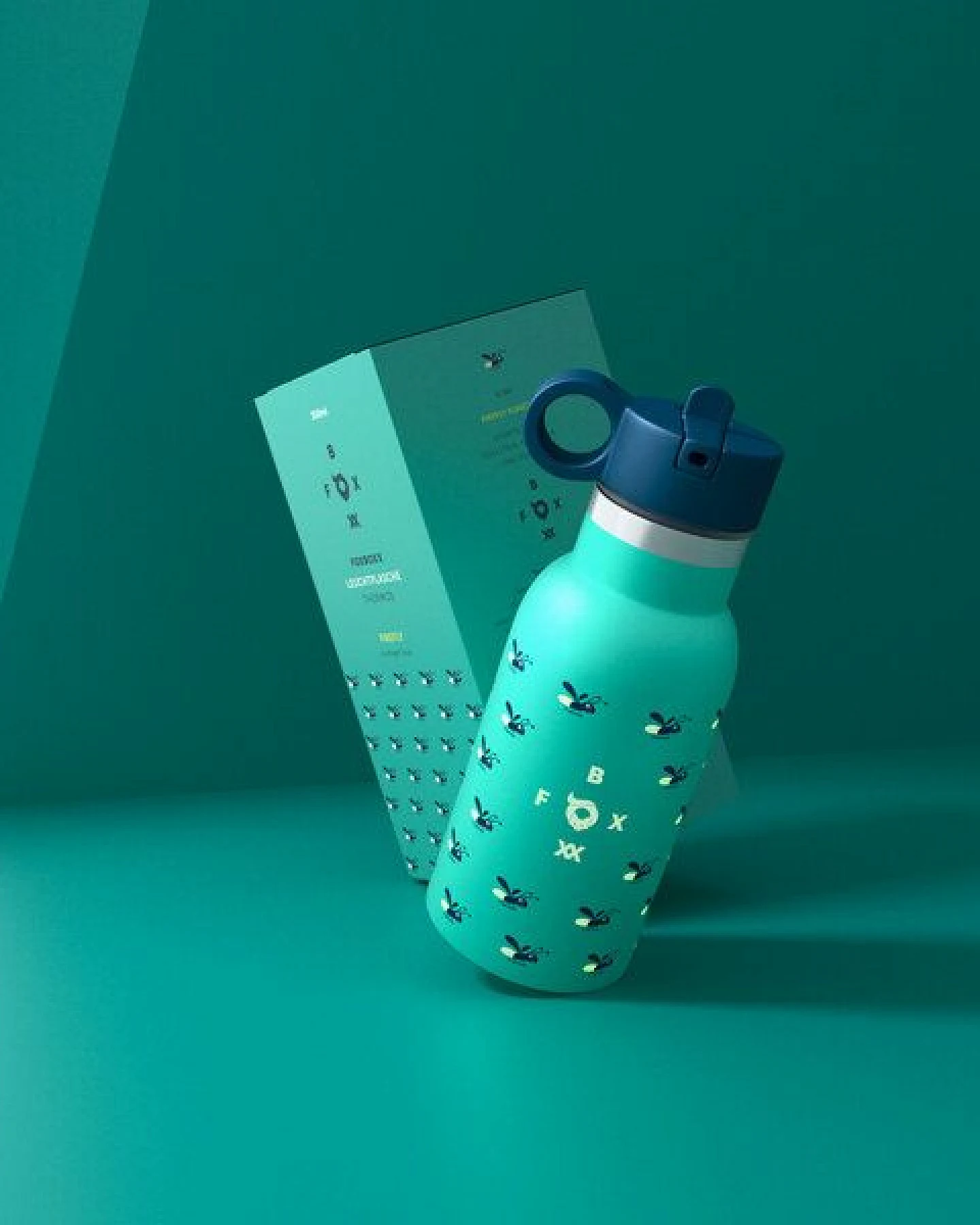 FOXBOXX FIREFLY Set,- FIREFLY LEUCHT Flasche 0,35 / 0,5 + Edelstahl Lunchbox special 800/1200ml Snackbox – Ansicht 3
