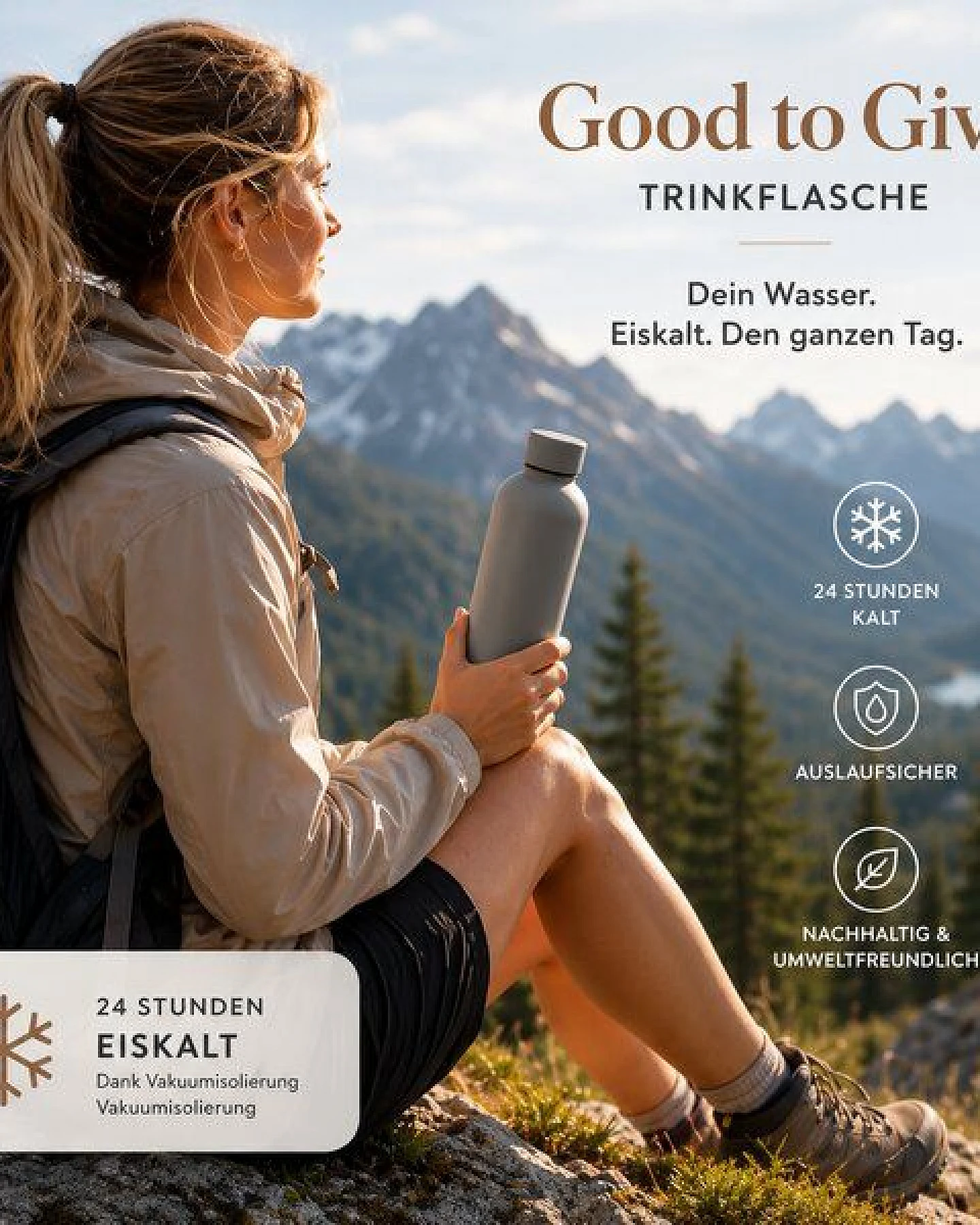 Good To Give Trinkflasche 500 ml aus Aluminium – Ansicht 3