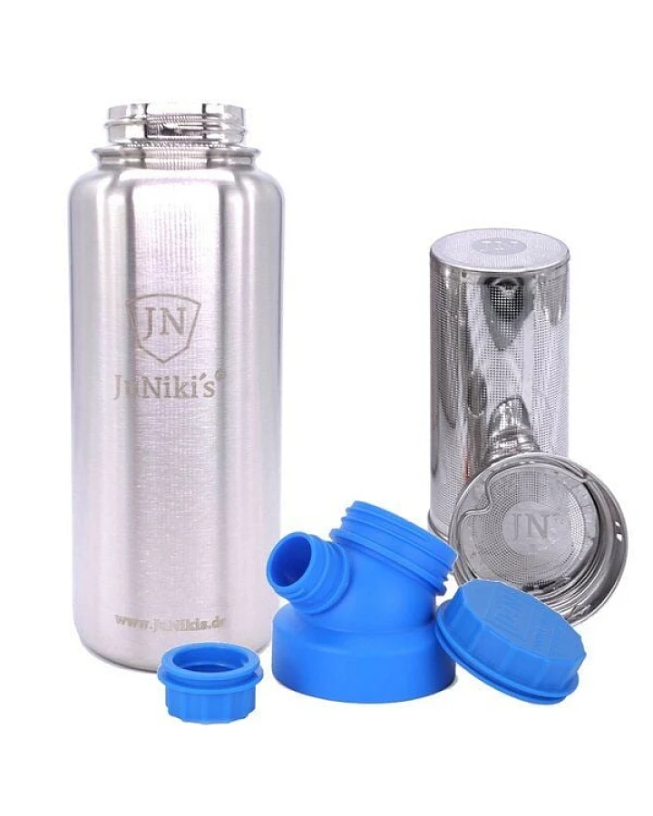 JN JuNiki's JuNiki's isolierte Edelstahl Trinkflasche 1 Liter + Teefilter