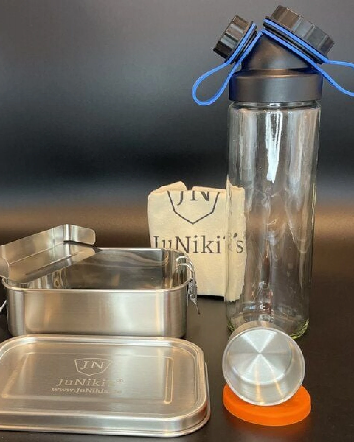 JN JuNiki's Sparset: JuNiki´s® Edelstahl Lunchbox + Würstchen® Trinkverschluss – Ansicht 2