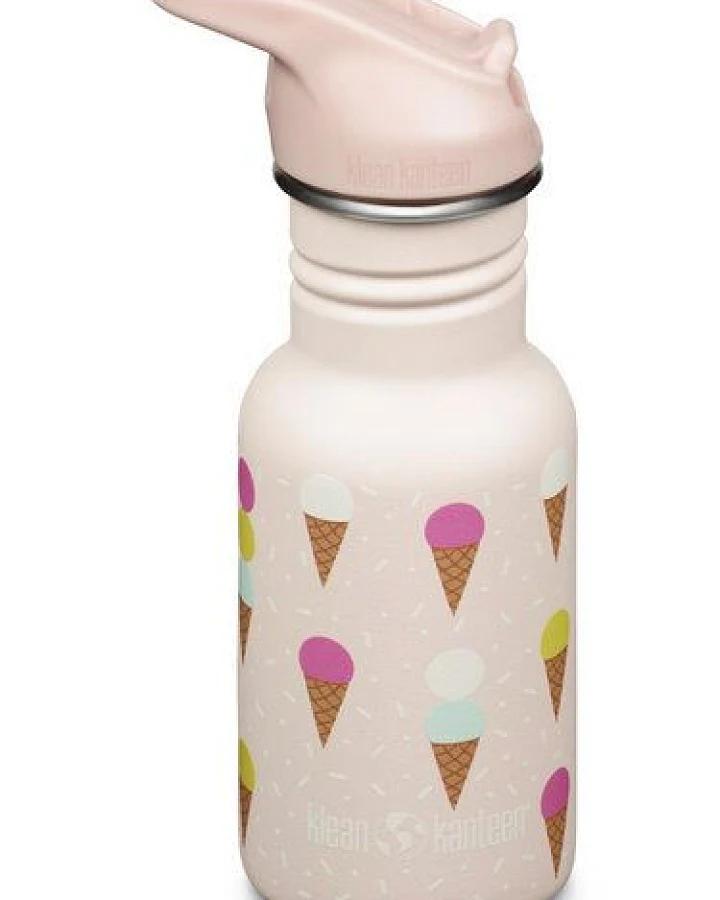 Klean Kanteen Edelstahl Trinkflasche Kid Classic 355ml Flip Sport Cap