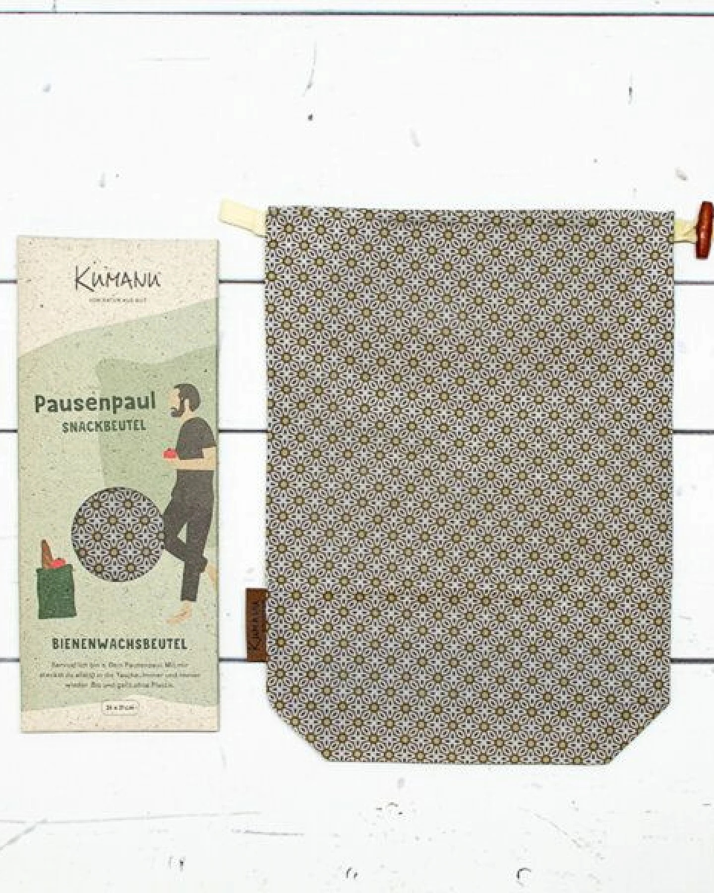 Kumanu - von Natur aus gut Bienenwachs-Snackbeutel "Pausenpaul" – Ansicht 2