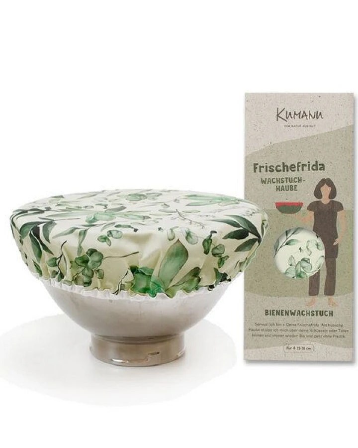 Kumanu - von Natur aus gut Bienenwachstuch Haube "Frischefrida"