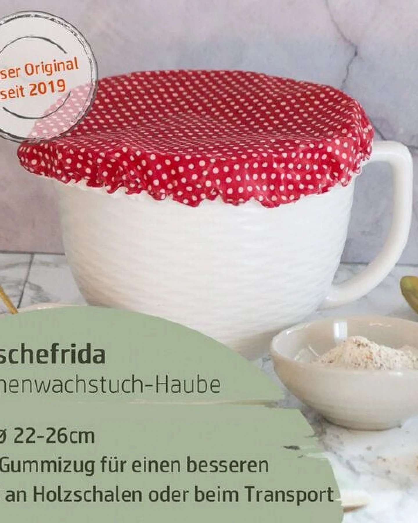 Kumanu - von Natur aus gut Bienenwachstuch Haube "Frischefrida" – Ansicht 2