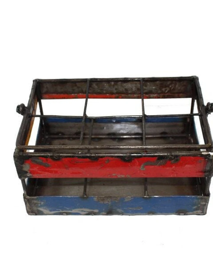 Mitienda Shop Flaschenträger aus Metallfässern, faltbarer Griff