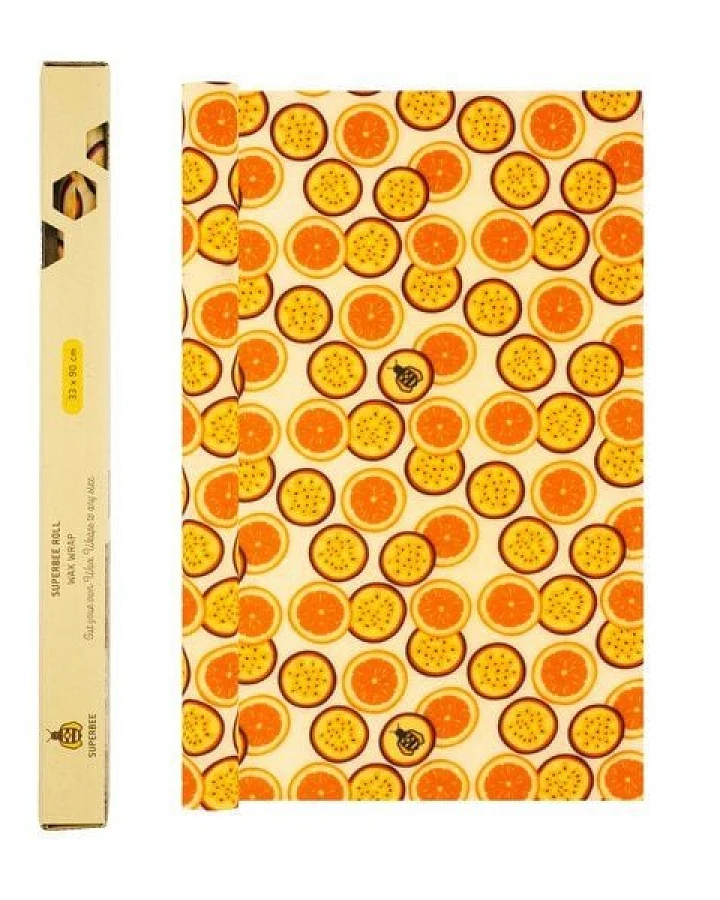 SuperBee Bienenwachstuch Rolle 33cm x 90cm - die nachhaltige und flexible Alternative zu Plastik - verschiedene Designs