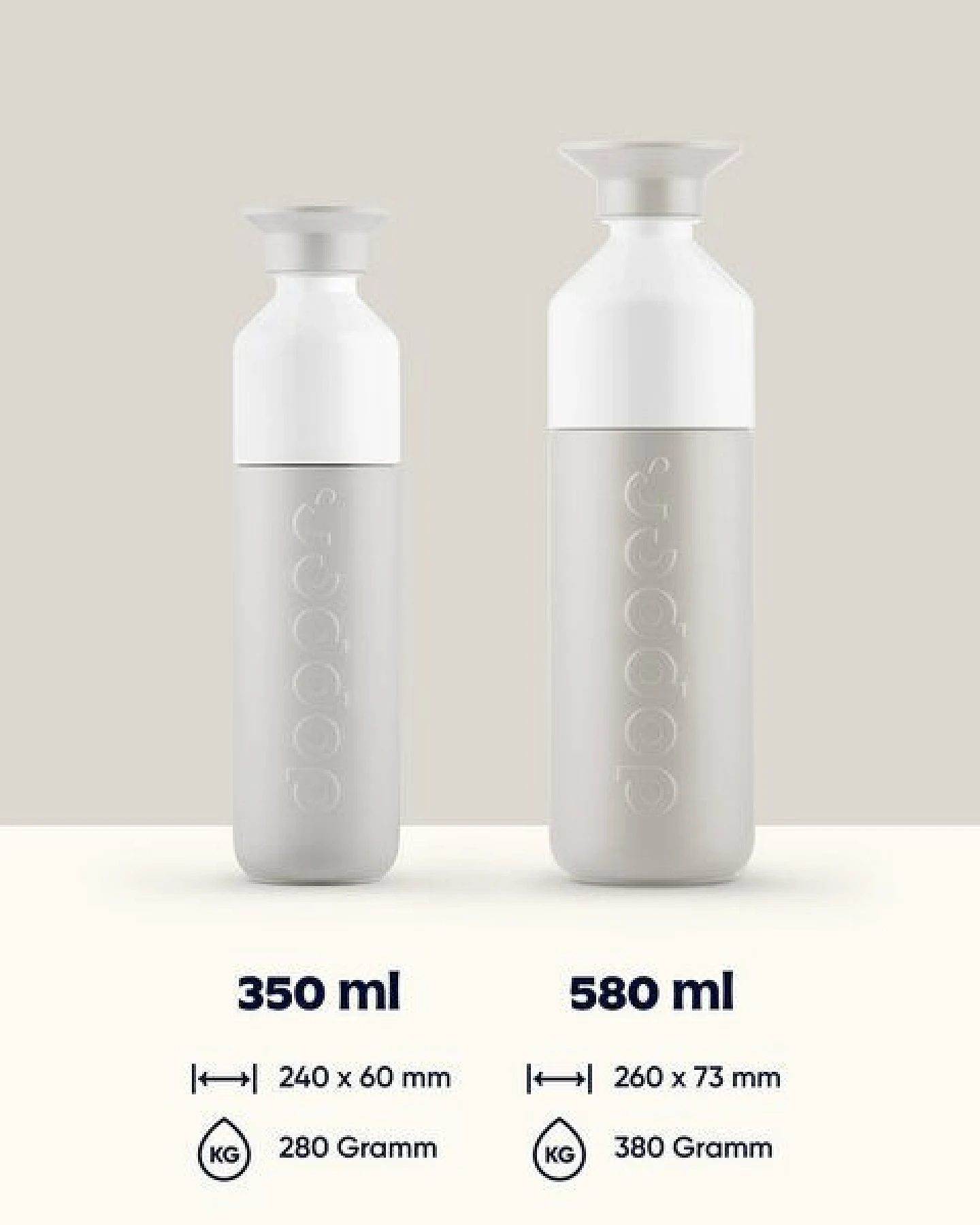 Thermosflasche Dopper Insulated 350ml, 580 ml - Doppelwandig, auslaufsicher, hält 24h kalt / 9h heiß – Ansicht 2