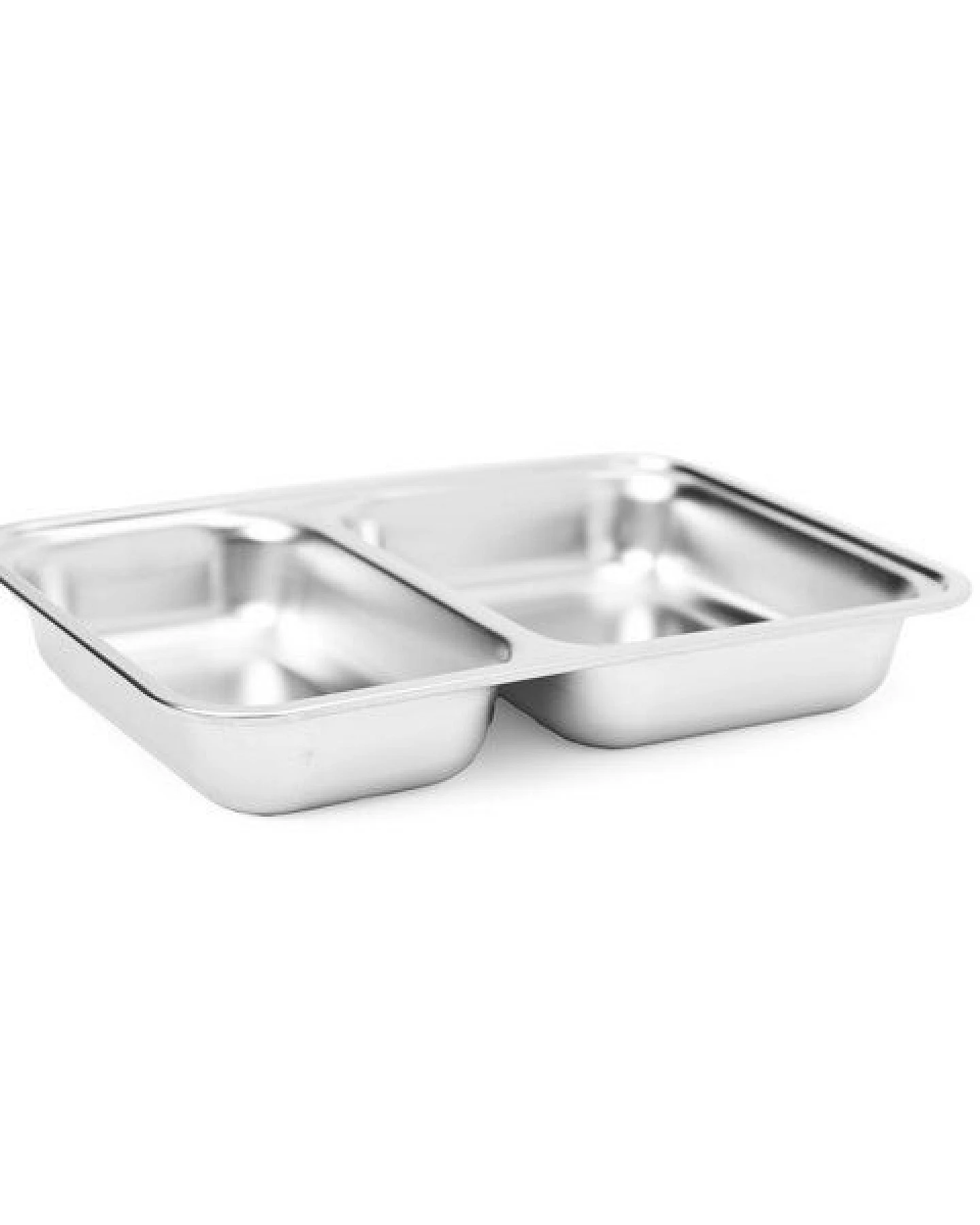 eTHikǝ Edelstahlbehälter mit zwei Hälften von 500 und 400 ml, 900ml im gesamt, mit Plastikdeckel – Ansicht 3