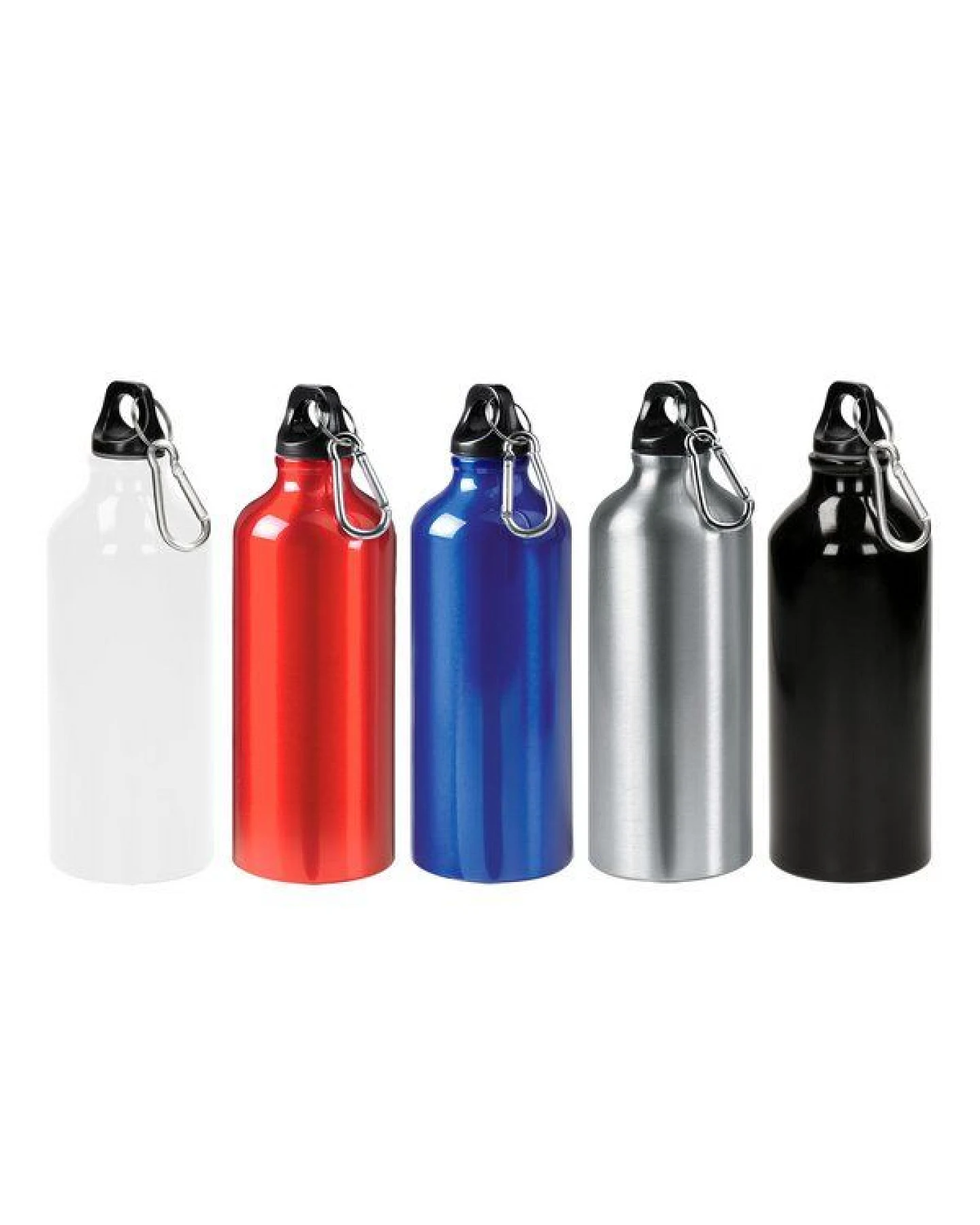 elasto Aluminiumflasche "Sporty" 0,6 l - Outdoorflasche mit Karabiner – Ansicht 2