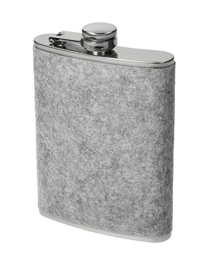 elasto Edelstahl Flachmann 170-230 ml - kompakte Taschenflasche für unterwegs