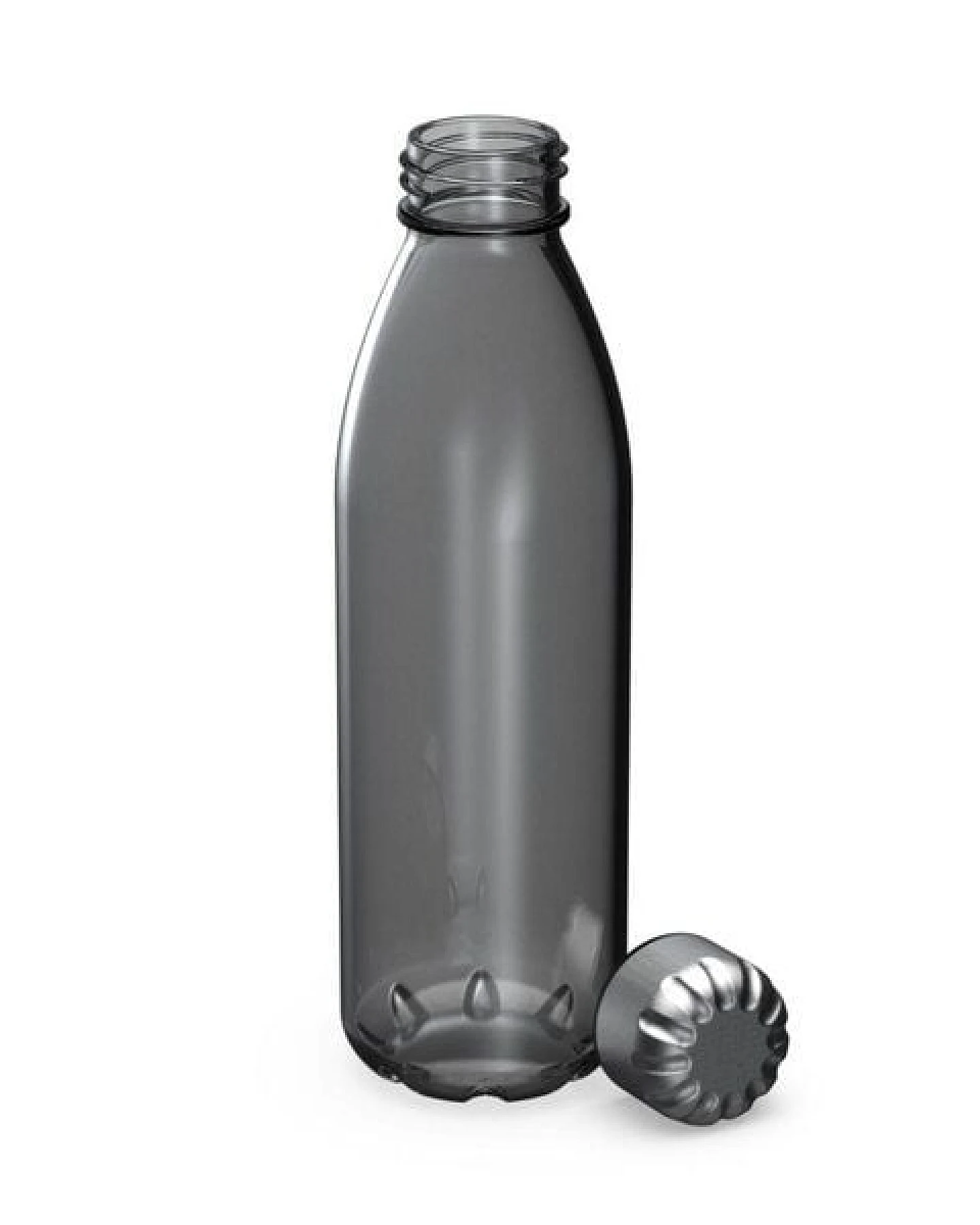 elasto Glasflasche "Colare" 0,60 l - Allzweck Trinkflasche mit Metalldeckel – Ansicht 3
