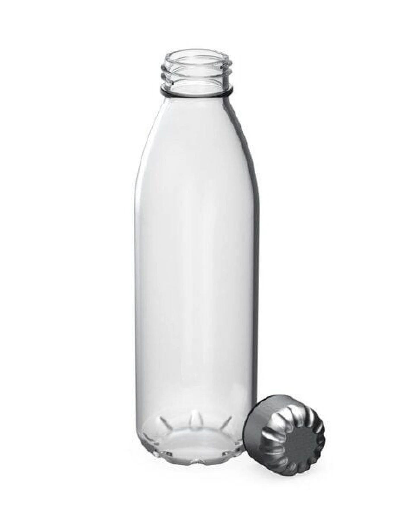 elasto Glasflasche "Colare" 0,60 l - Allzweck Trinkflasche mit Metalldeckel – Ansicht 3