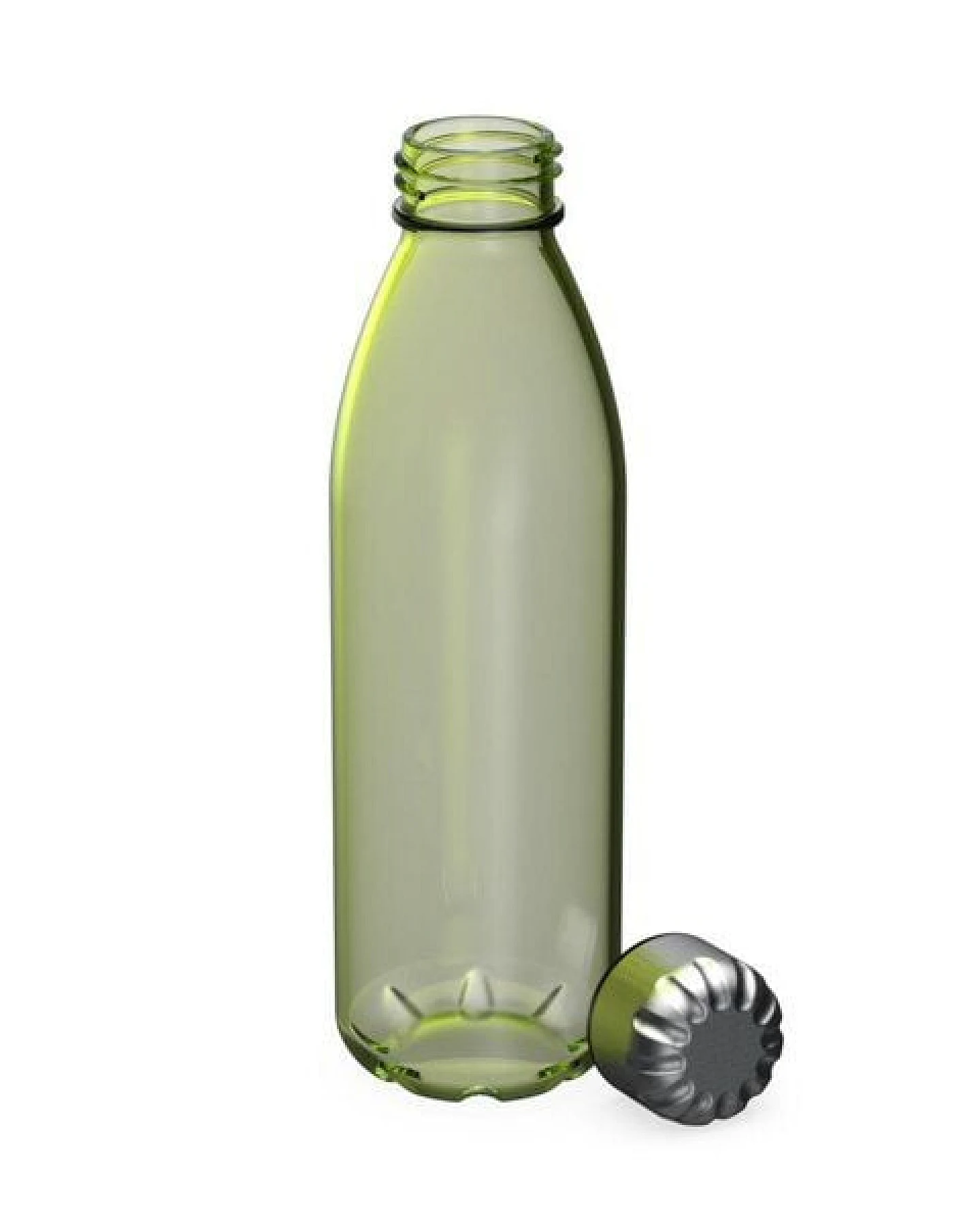 elasto Glasflasche "Colare" 0,60 l - Allzweck Trinkflasche mit Metalldeckel – Ansicht 3