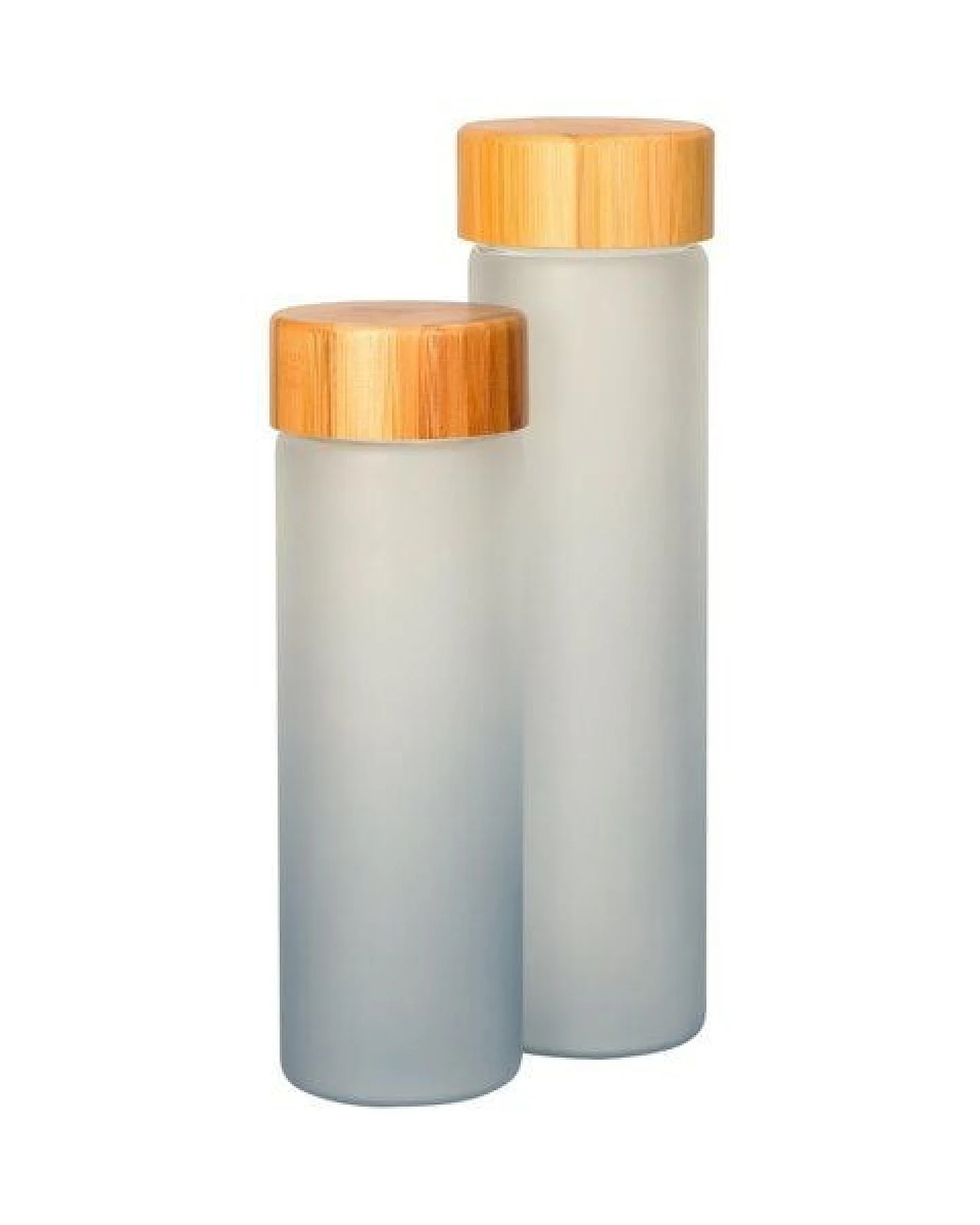 elasto Glasflasche "Frosted" - Trinkflasche mit matten Farbverlauf fürs Büro – Ansicht 3