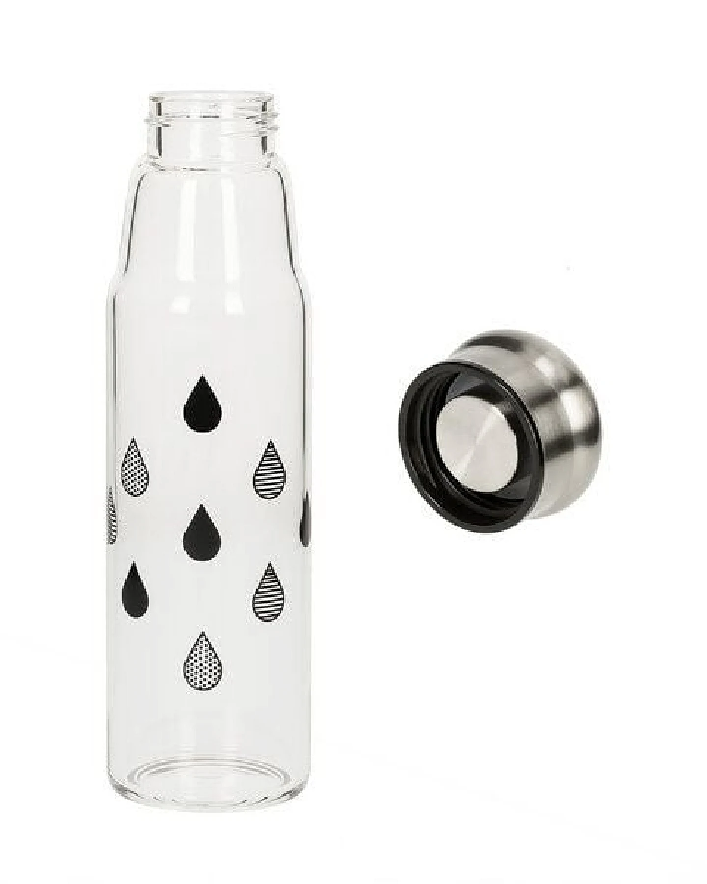 elasto Glasflasche 0,55 Liter Trinkflasche Borosilikatglas mit Neoprentasche – Ansicht 3