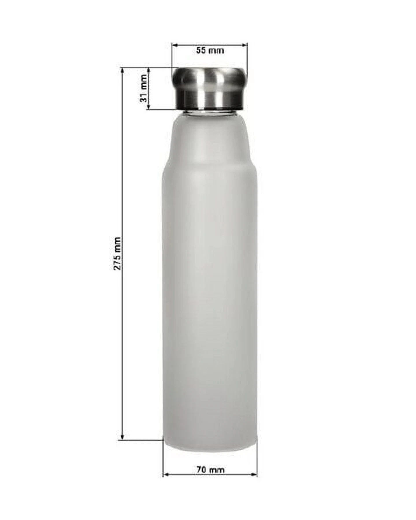 elasto Glasflasche "Life" 700 ml – Trinkflasche aus Glas – Ansicht 3